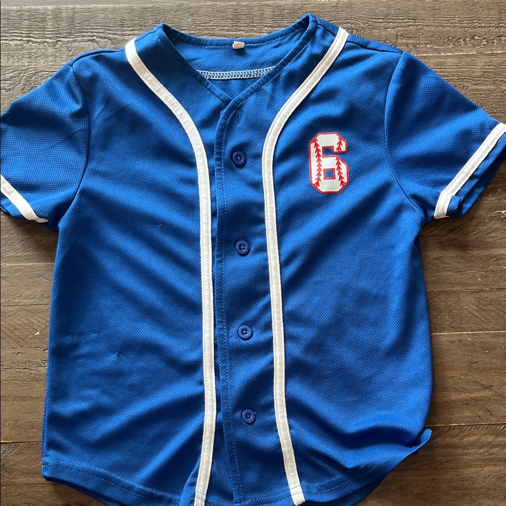 Kids 6 Baseball Jersey Shirt